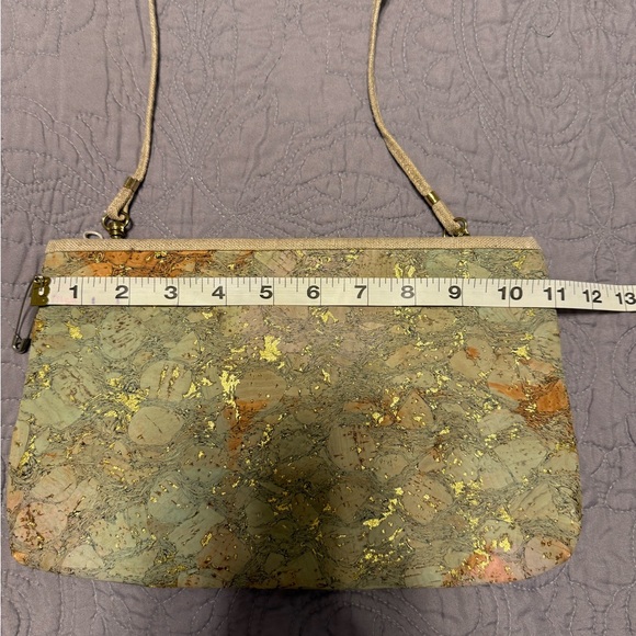 Cork Purse | 11” Wide | 7”Deep | Zip Closure | Detachable Strap | Clutch - Picture 3 of 7